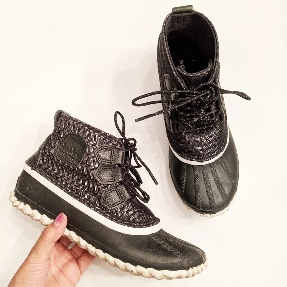 Sorel herringbone‎ out and about winter snow boots black